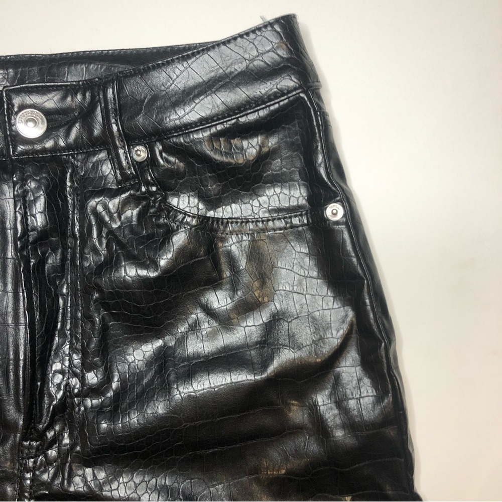 H&M snakeskin pleather patent pants